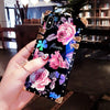 Luxury Blu-Ray Flower Cute Girl Silicone Phone Case For Iphone 7 6 S 8 Plus X Xr Xs Max Cover For Samsung Galaxy S8 S9 Note 8 9