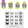 Kads 23 Design Halloween Flower Nail Stamping Plates Nail Printing Stamping Template Nail Art Stencils For Manicure Print Nails