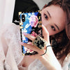 Luxury Blu-Ray Flower Cute Girl Silicone Phone Case For Iphone 7 6 S 8 Plus X Xr Xs Max Cover For Samsung Galaxy S8 S9 Note 8 9