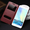 Flip View Window Leather Cases For Samsung Galaxy A3 A5 A7 2015 2016 2017 A300F A500F A310F A510F A710F Case Luxury Phone Cover