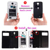 Flip Cover Leather Phone Case For Samsung Galaxy Note 3 Galaxi Not Note3 Sm N900 N9000 N9005 S Sm-N900 Sm-N9005 Smart View Chip