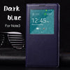 Flip Cover Leather Phone Case For Samsung Galaxy Note 3 Galaxi Not Note3 Sm N900 N9000 N9005 S Sm-N900 Sm-N9005 Smart View Chip