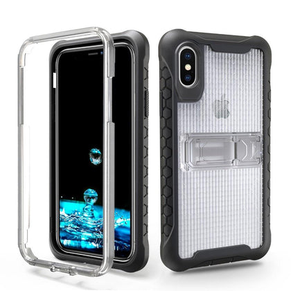 Armor 360 Full Protective Phone Case For iPhone XS Max XR XS X 8 7 6S 6 Plus PC + TPU Shockproof Dustproof Kickstand Cover