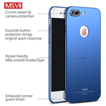 Msvii Phone Case For iPhone X 8 7 6 6S Plus Ultra Slim Hard Plastic Back Cover For iPhone 7 8 Coque Fundas Full Protection