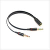 3.5Mm Jack Male To Female Phone Headphone Earphone Audio Cable Microphone Splitter Cord To Laptop Notebook Pc Computer