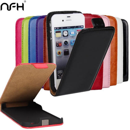 Retro Crazy Horse Leather Case For Apple On iPhone 4 4G 4S Flip Cover with Magnetic buckle Phone Case For iPhone4 S Housing Capa