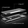 For Iphone X 7 8 Plus Case Black Protective Aircraft Bumper Metal Screw Cell Phone Case With Transparent Back Tempered Glass