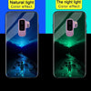 Luminous Phone Cases For Samsung Galaxy S8 S9 Plus Space Night Shine Glass Case For Samsung Galaxy Note 8 Cover Shell