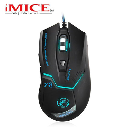 Imice Wired Gaming mouse Professional Game Mouse 3200dpi USB Optical Mouse  6 Buttons Computer Mouse Gamer Mice For PC Laptop X8