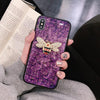 Luxury Cute Glitter Marble Diamond Metal Bee Silicone Phone Case For Iphone 7 8 Plus 6S X Xr Xs Max For Samsung S8 S9 Note 8 9