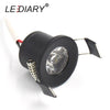 Lediary Silvery/Black/White/Golden Mini Led Downlights 1.5W 27Mm 100V-240V Jewelry Display Ceiling Recessed Cabinet Spot Lamp