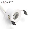 Lediary Silvery/Black/White/Golden Mini Led Downlights 1.5W 27Mm 100V-240V Jewelry Display Ceiling Recessed Cabinet Spot Lamp